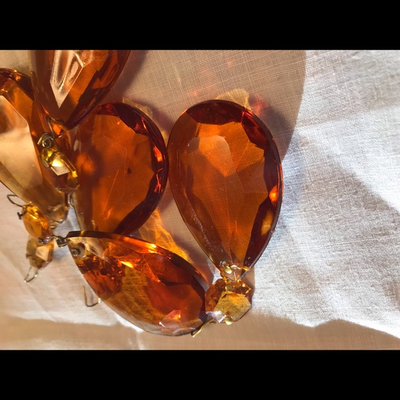 🌟🤩VINTAGE SMOKEY TOPAZ COLOURED CRYSTAL’S 🍁AMAZING LIGHT CATCHERS ~ CRYSTALS - Picture 11 of 16